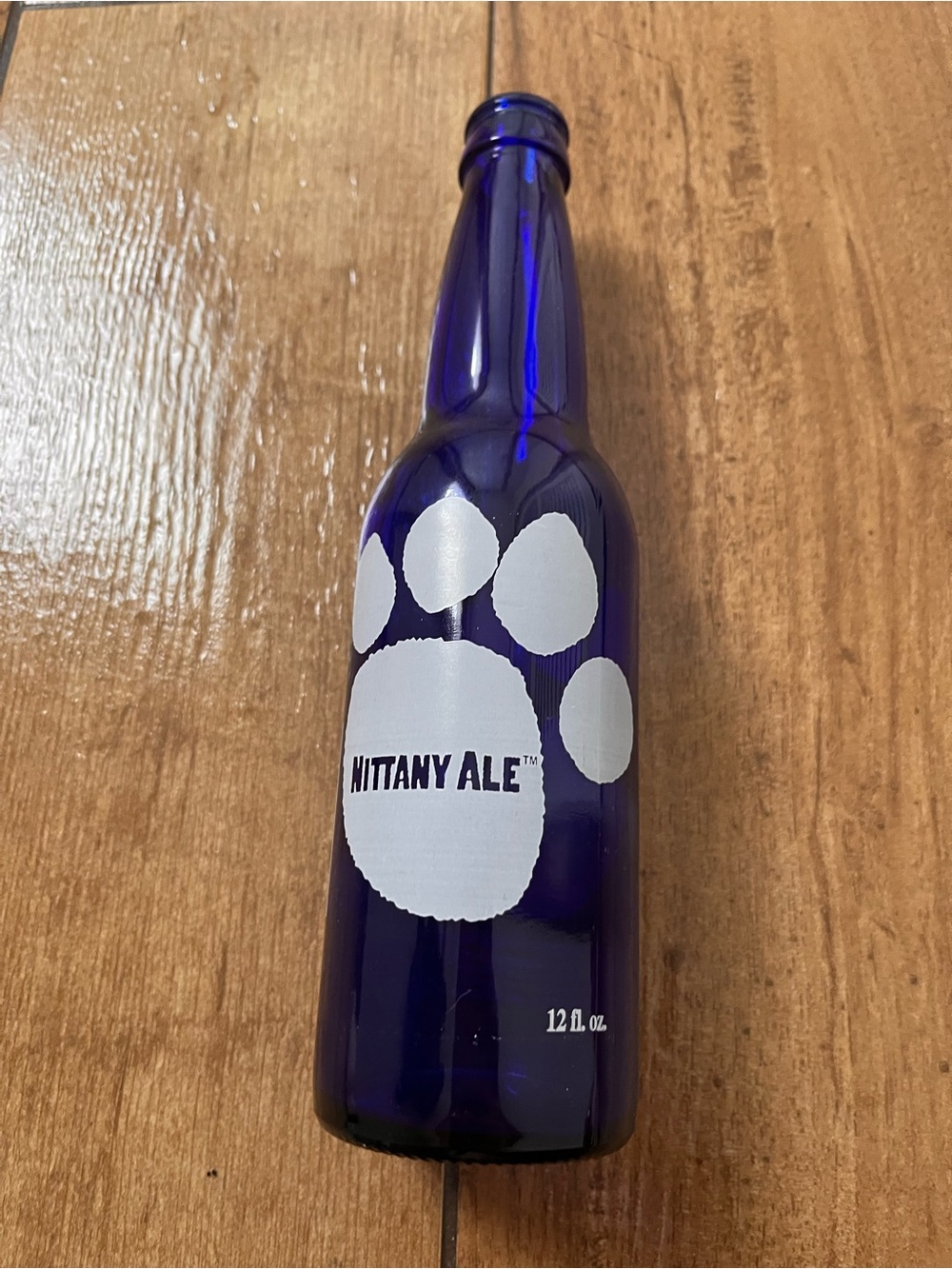 Empty Nittany Ale Glass Blue Bottle